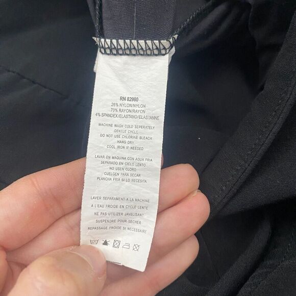 Bette & Court Black Solid Skort Skirt W/ Shorts Pockets Nylon Stretch Size 4 - Picture 7 of 8